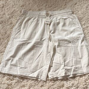 Free People White Drawstring Shorts